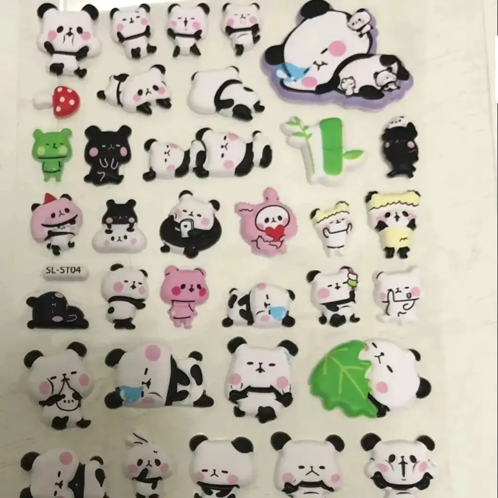 Pegatinas 3D de panda infantiles para manualidades y papelería - imagen 2