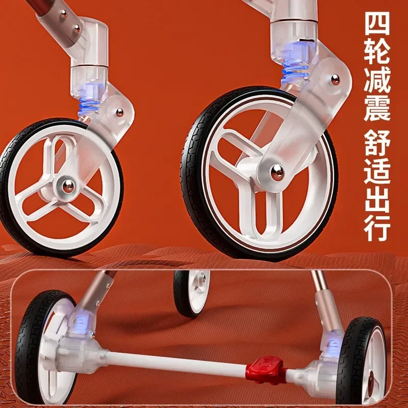 Andador plegable para bebé con botón y asa de mano - imagen 4