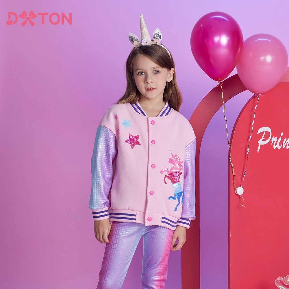 DXTON Chaqueta Escolar Unicornio Invierno Niña – Abrigo Cómodo - imagen 2