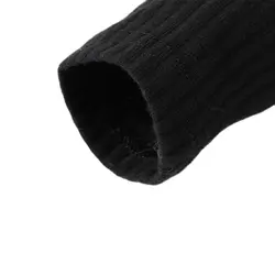 Vestido de terciopelo negro para niña - Manga larga y botones