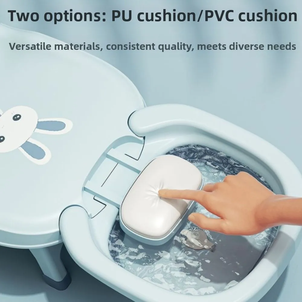 Silla de champú infantil ajustable con lavacabezas y asiento plegable - imagen 3