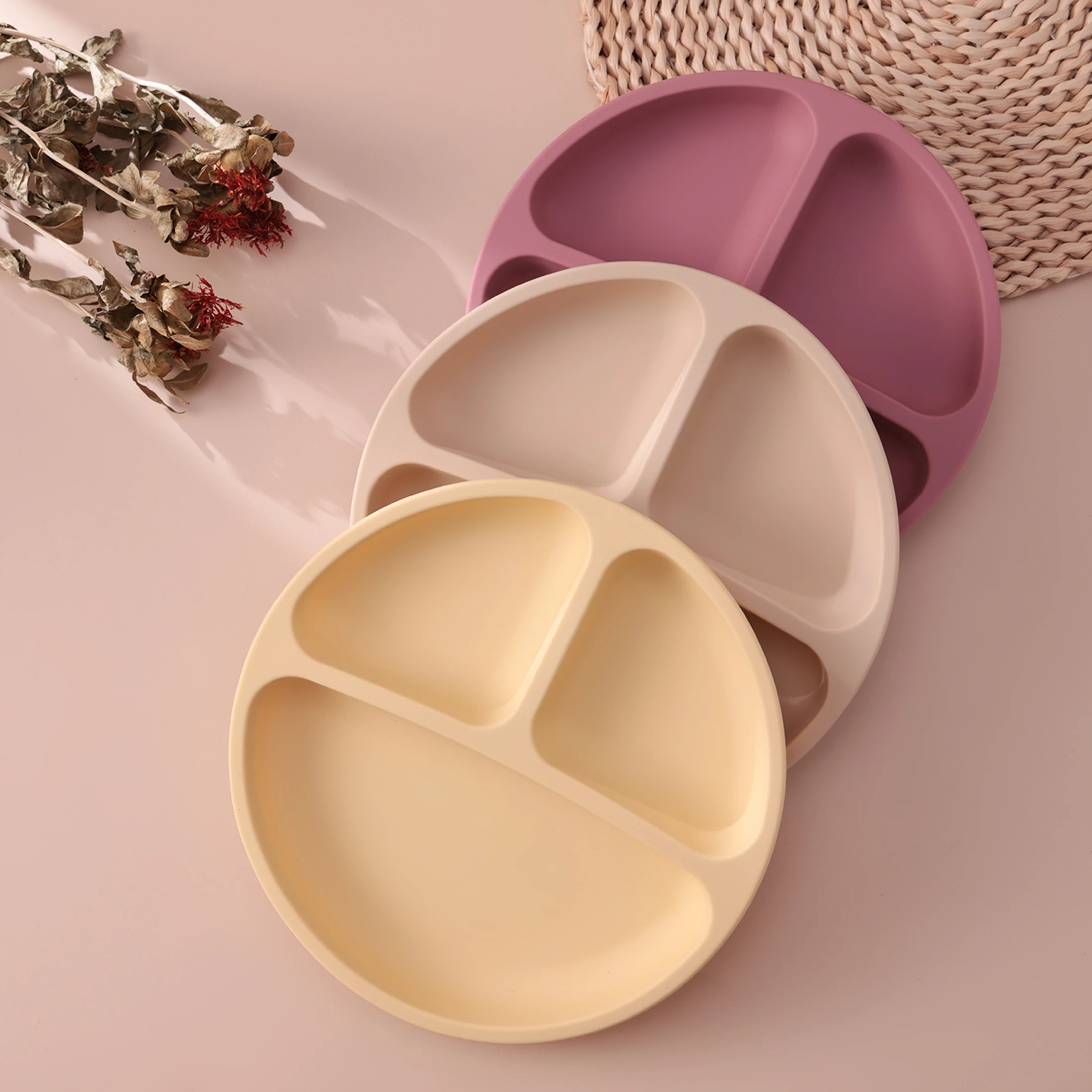 Vajilla de bebé silicona con ventosa, sin BPA, ecológica - imagen 5