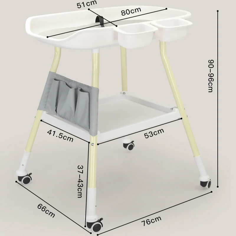 Mesa de cambio multifuncional para bebé con altura regulable - imagen 3