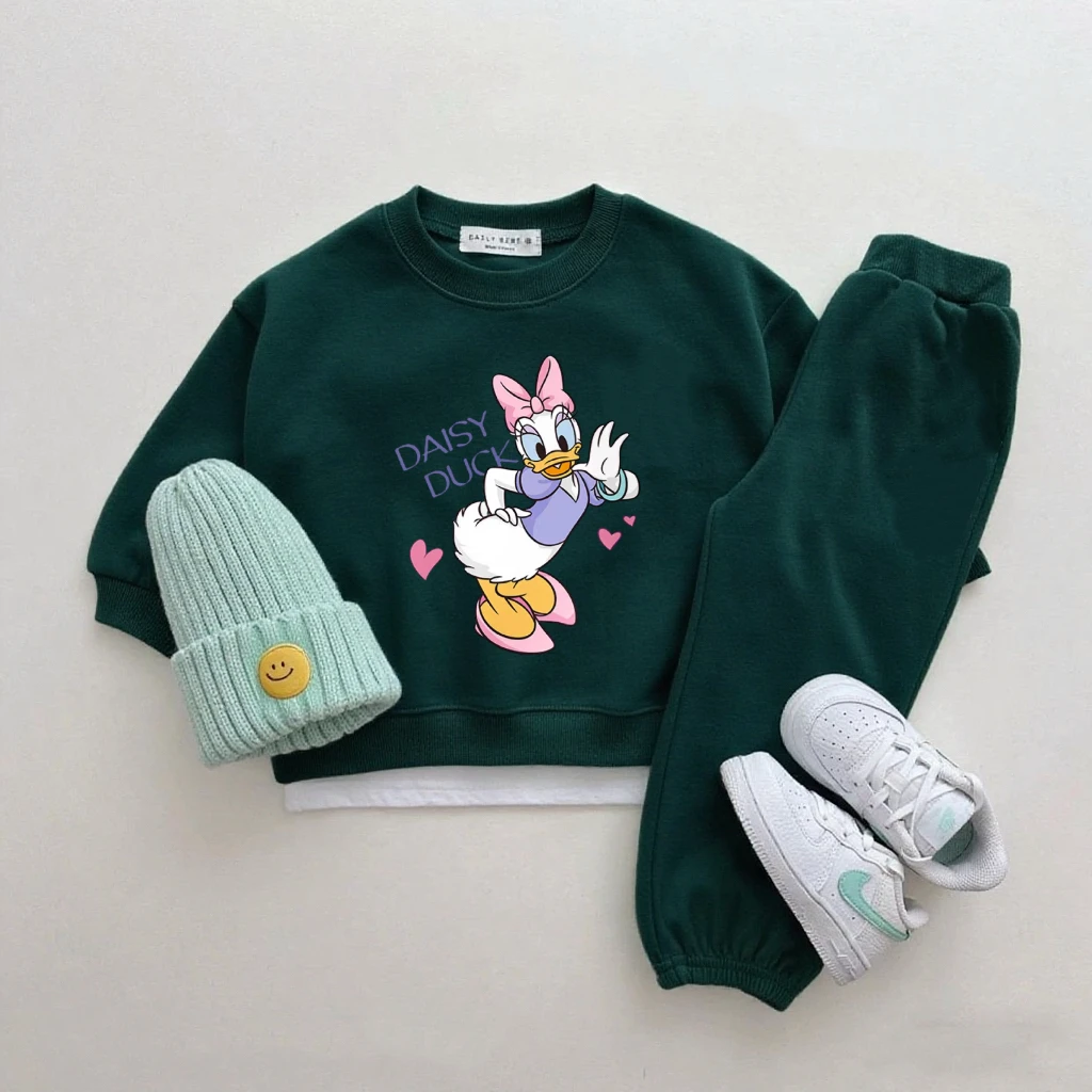 Daisy Duck conjunto sudadera con capucha y pantalón suelto infantil