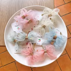 Bandas elásticas para niñas con encaje brillante – estrellas caramelo