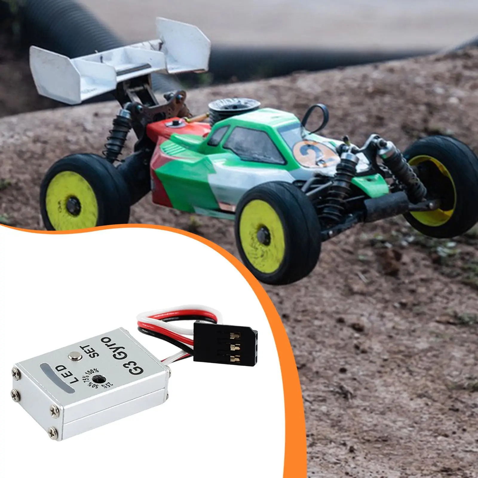 Wltoys giroscopio ajustable para coche RC, precisión premium - imagen 5