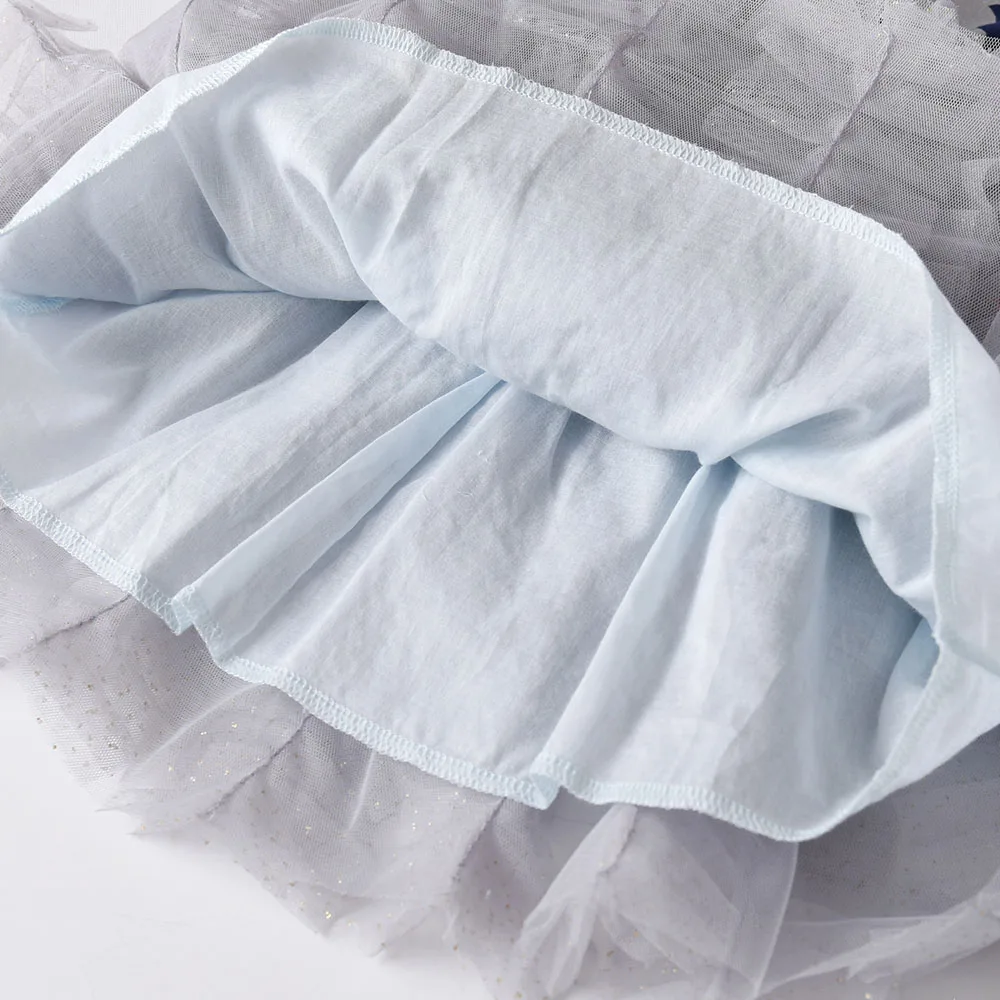 DXTON Vestido tutú de princesa manga larga para niña - imagen 4