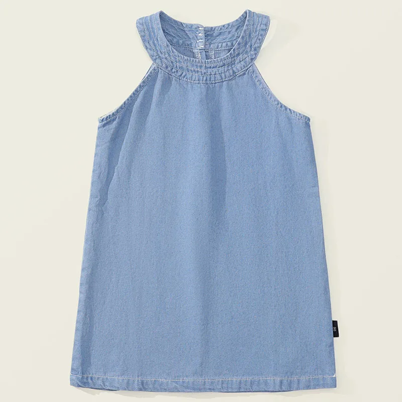 Vestido vaquero sin mangas para bebés – estilo coreano boutique