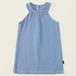Vestido vaquero sin mangas para bebés – estilo coreano boutique