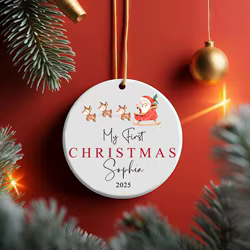 Adorno navideño personalizado para bebé con nombre – regalo árbol