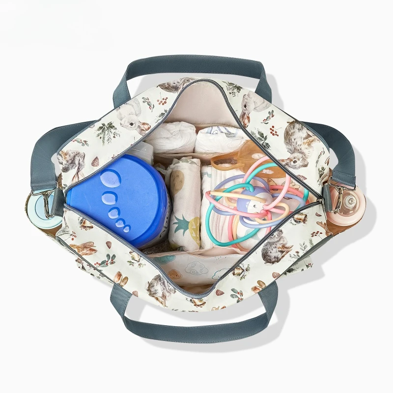 Bolsa de pañales multifunción bandolera para mamá de gran capacidad - imagen 5