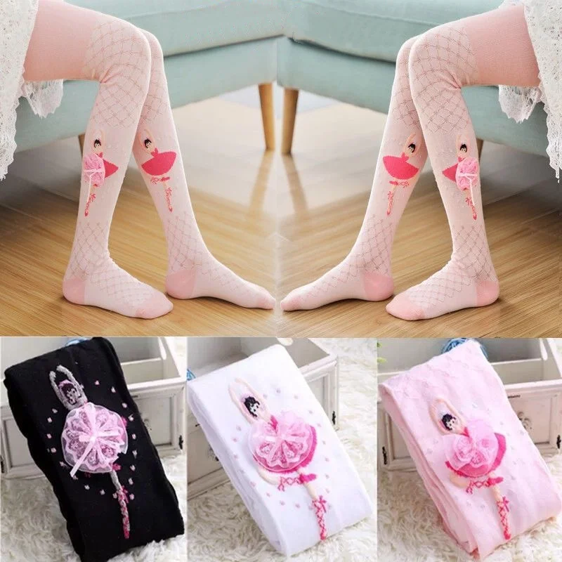 Pantimedias de algodón para niñas – medias baile estilo princesa