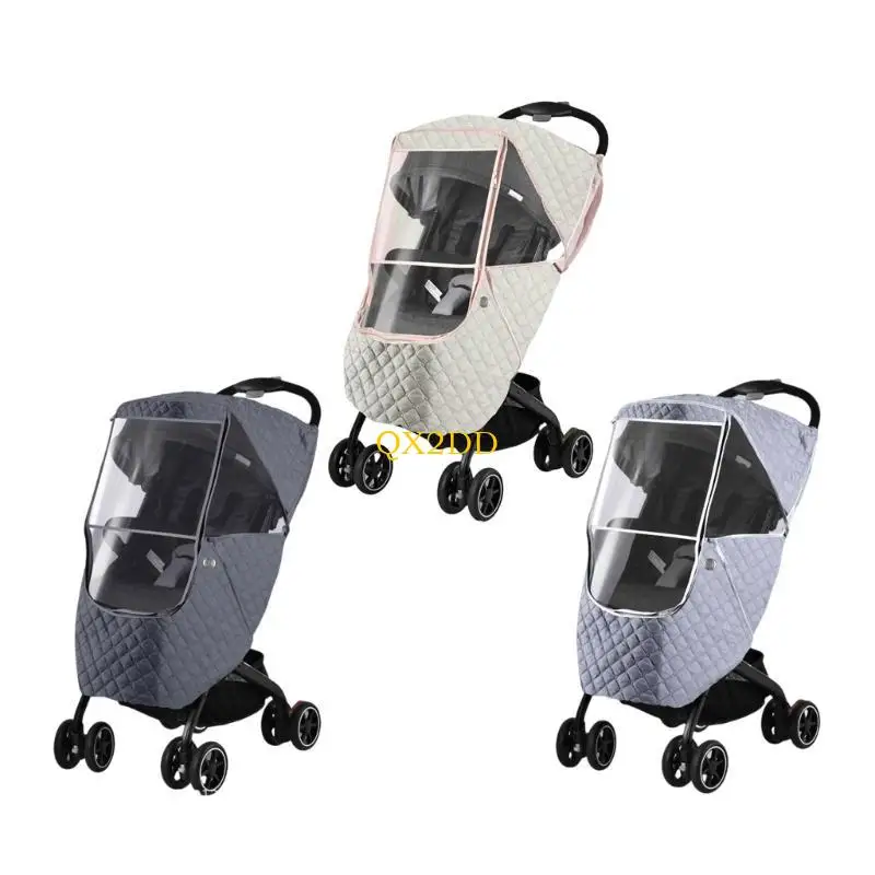 QX2D Winte funda para cochecito universal transpirable lluvia y viento - imagen 4