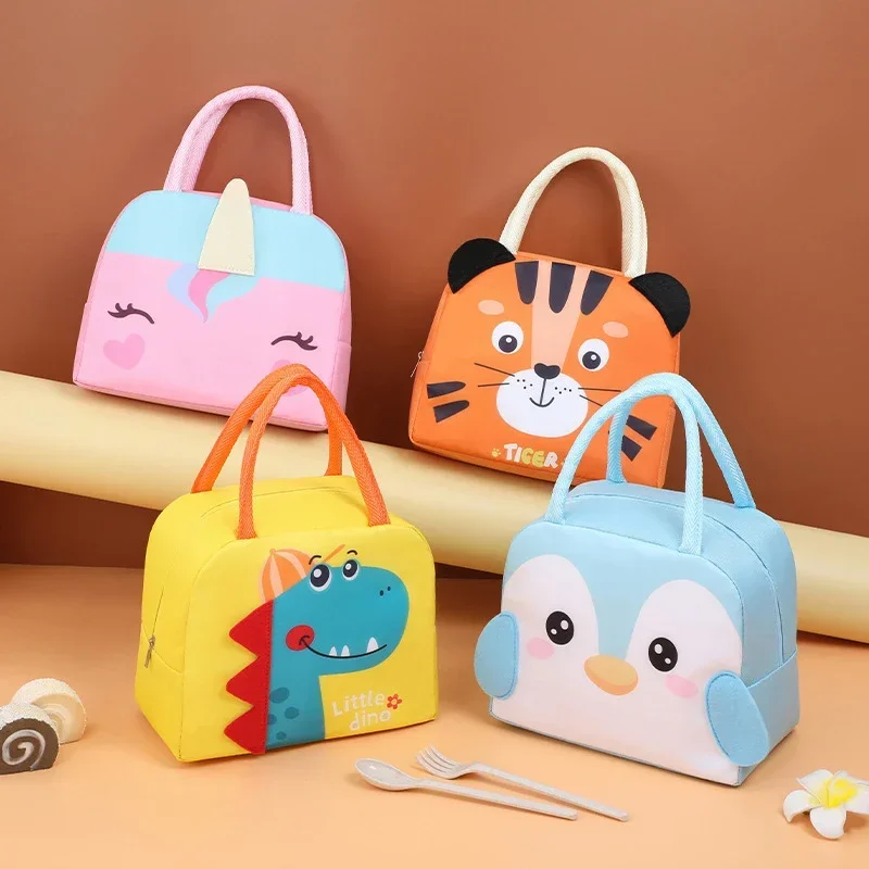 Bolsa de almuerzo infantil térmica con dibujos animados - tela Oxford