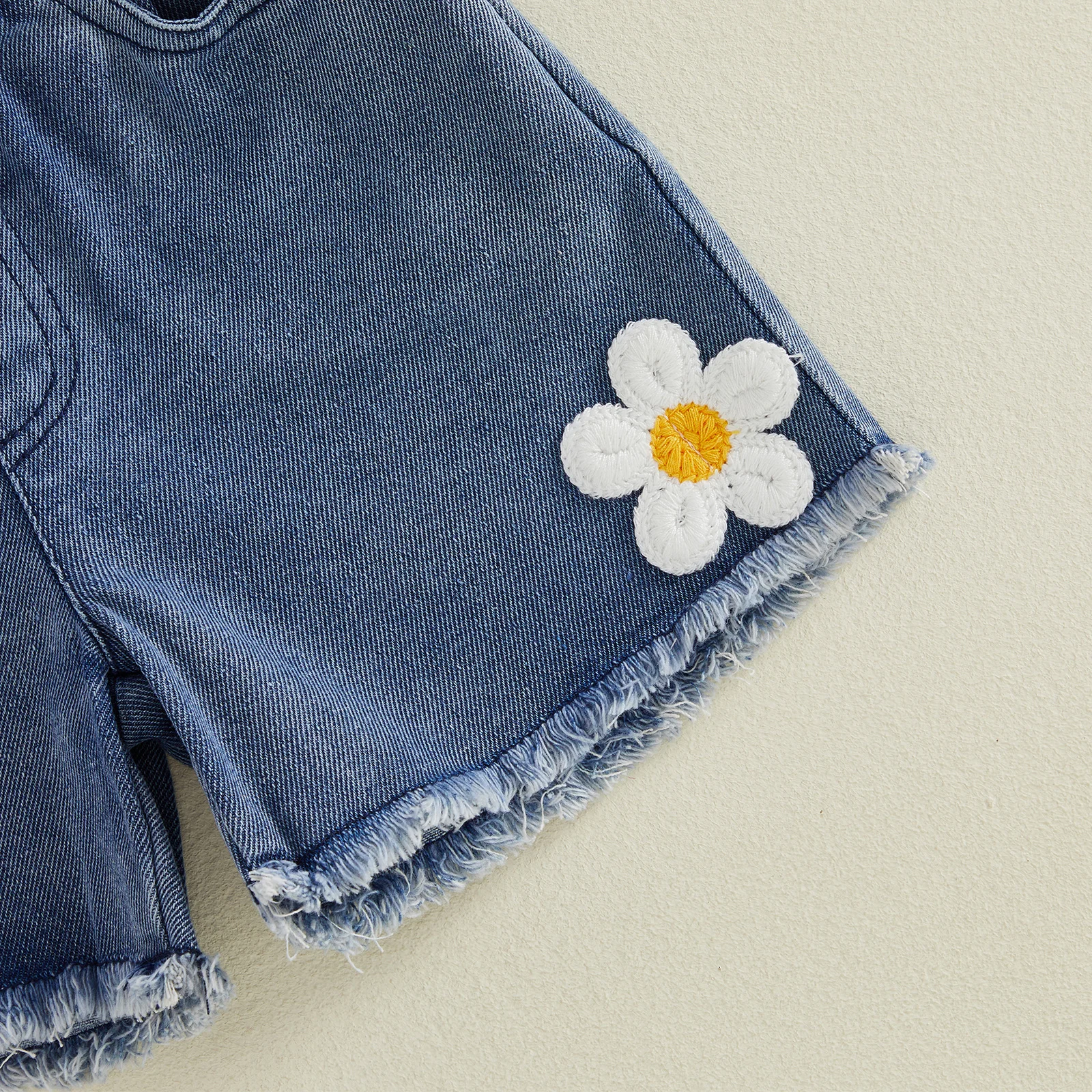Conjunto de verano para niña con camisola floral y vaquero - imagen 4