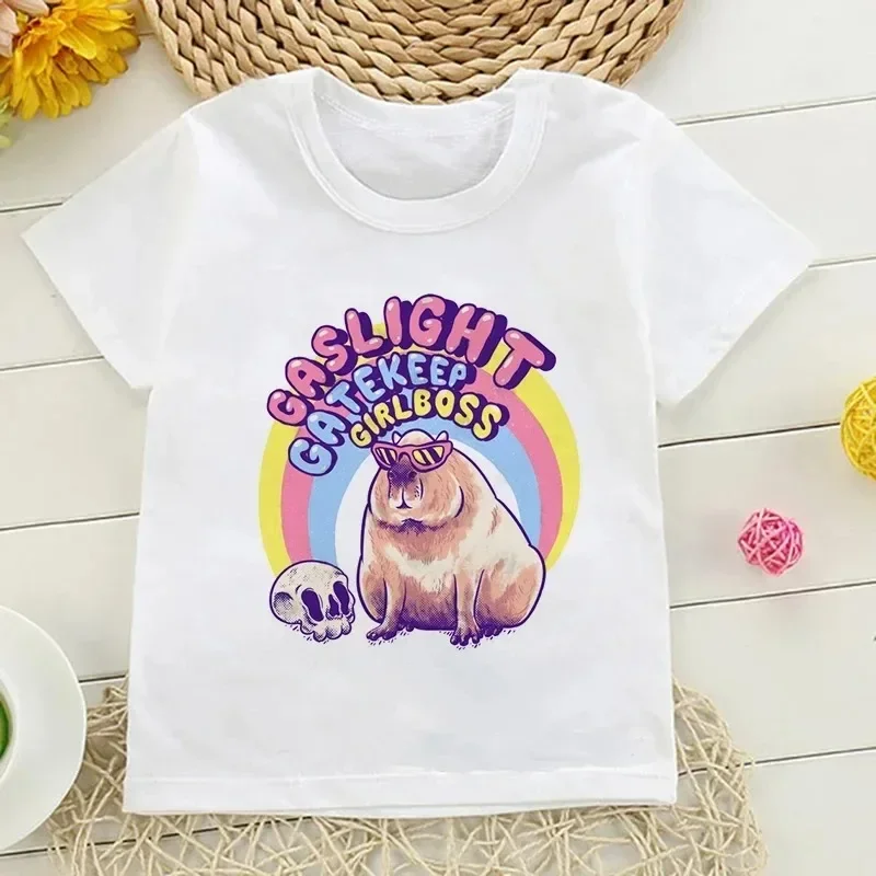 Camiseta de capibara para niños: estilo tierno veraniego - imagen 2