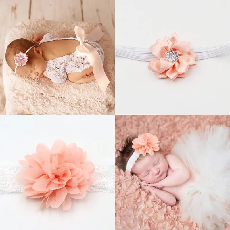 Conjunto de vestido tutú y diadema de flores para bebé - imagen 5