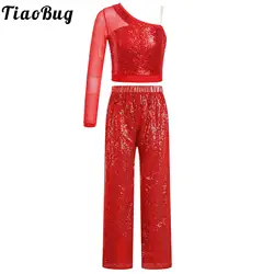 Disfraz de Jazz para niñas con top asimétrico y pantalón alto
