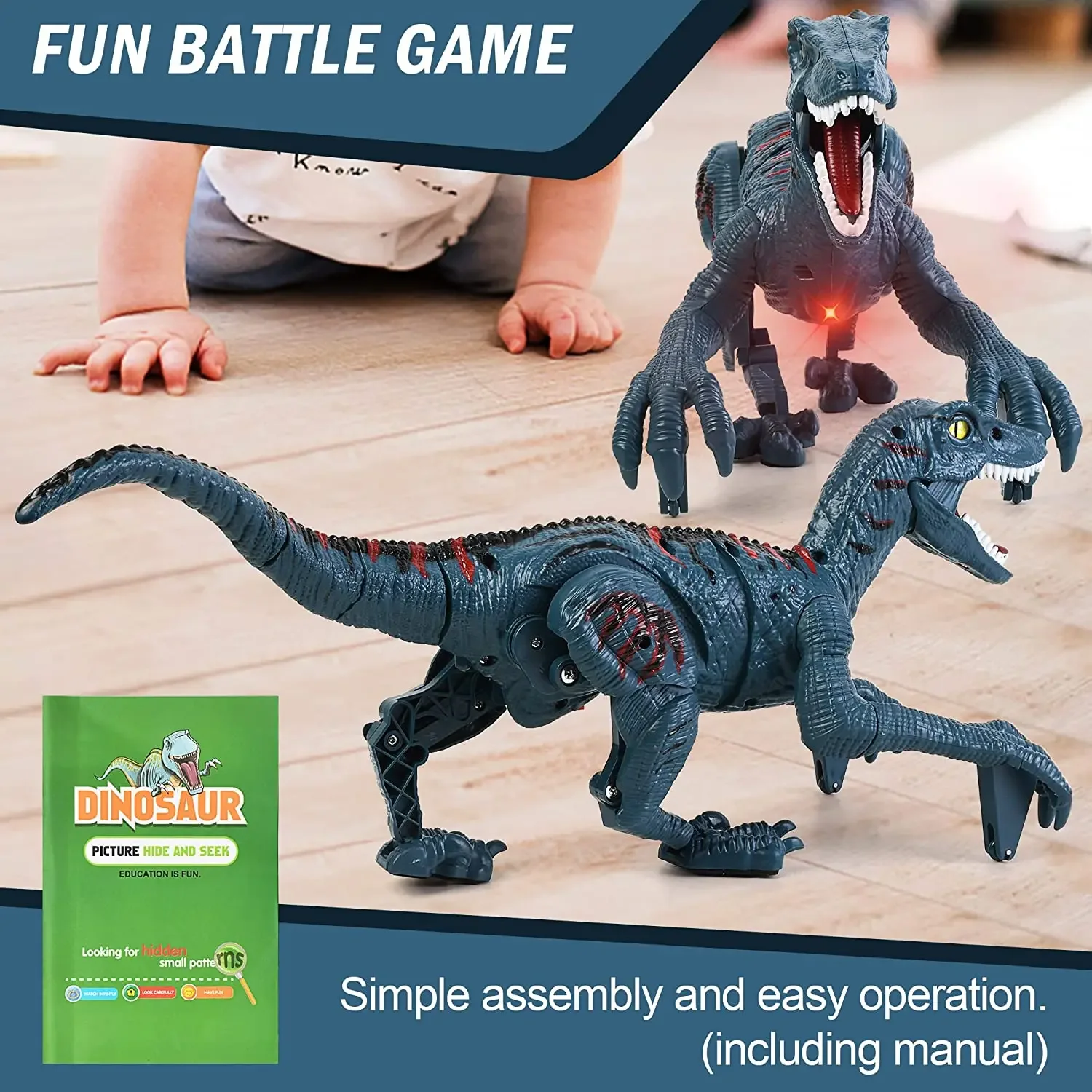 Dinosaurio de control remoto Velociraptor eléctrico Raptor - imagen 4