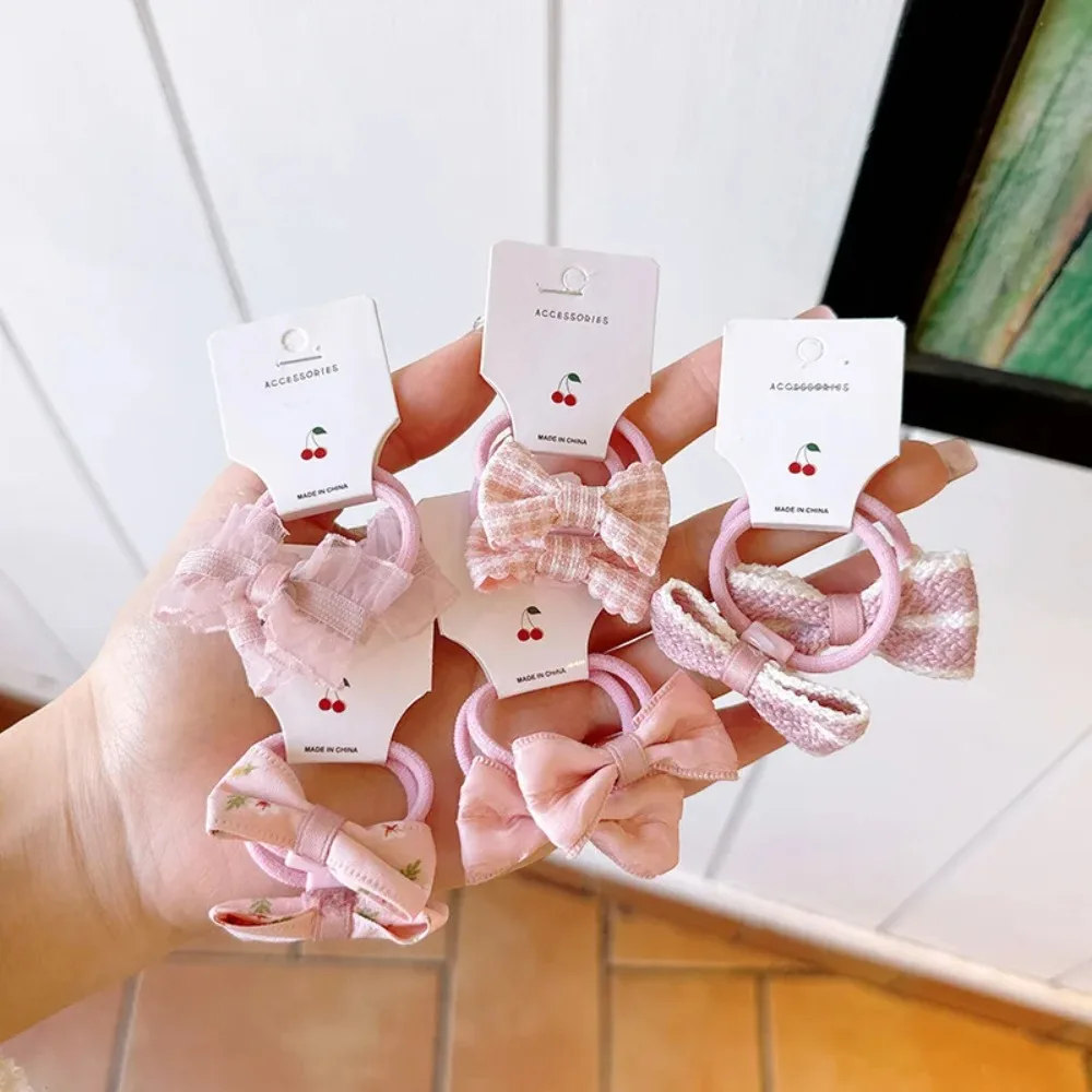 Set de diademas para niñas con lazo y cinta elástica - imagen 5