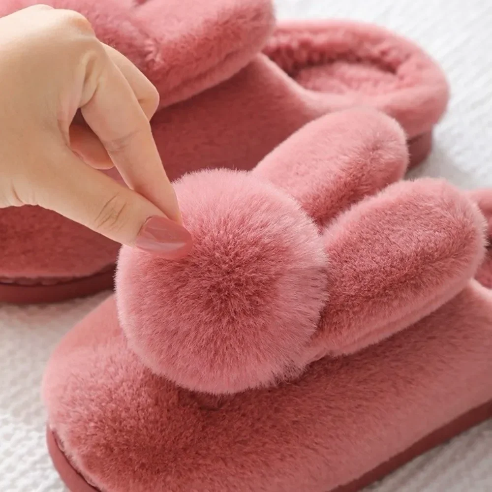 Zapatillas de invierno mujer orejas de conejo antideslizantes - imagen 5