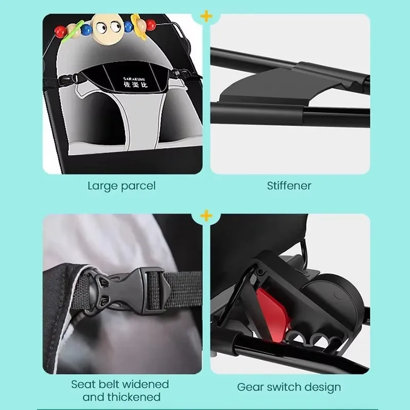 Mecedora bebé con música – cuna reclinable cómoda para recién nacidos - imagen 4