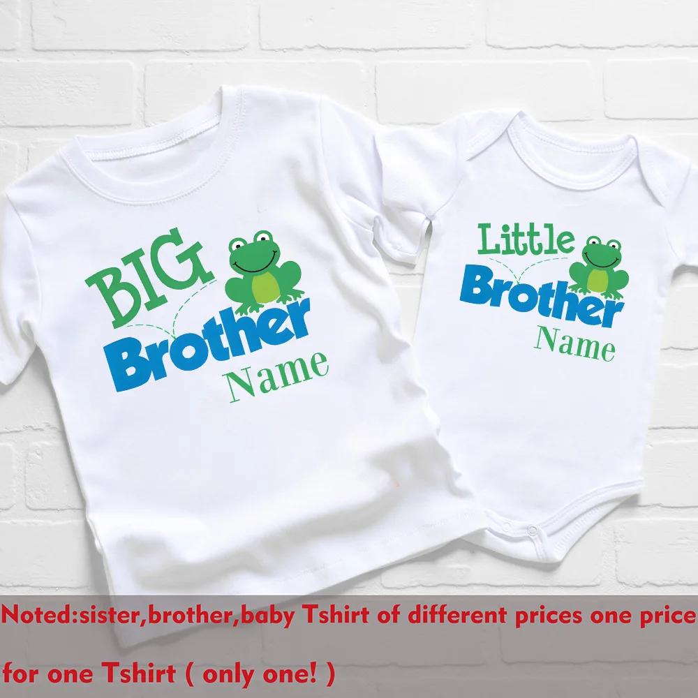 Conjunto para hermanos rana con nombre personalizado – Moda infantil - imagen 2
