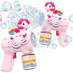 Máquina de burbujas automática unicornio para niños