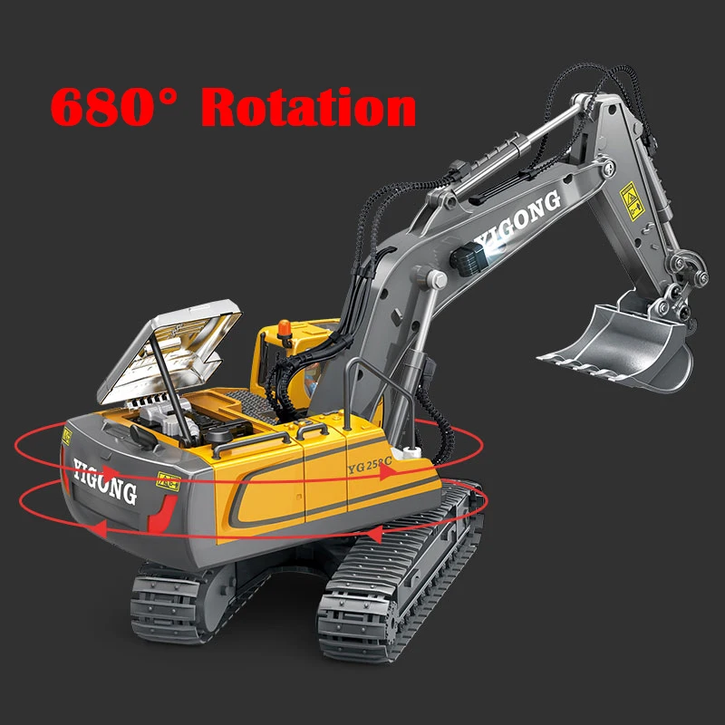 Camión de juguete con control remoto – Excavadora y buldócer para niños - imagen 3