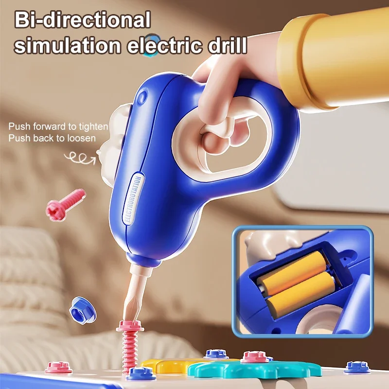 Juego de herramientas infantil con taladro de simulación - imagen 4