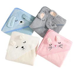 Toalla de baño bebé con capucha animal absorbente suave cómoda