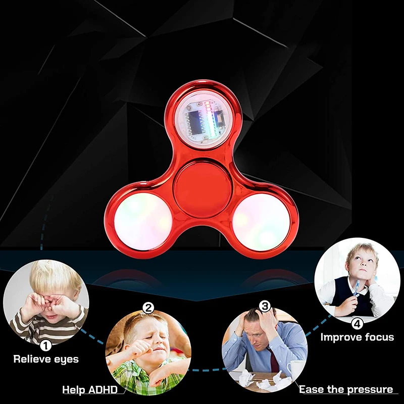 Spinner táctil LED para niños – Brilla en la oscuridad - imagen 5