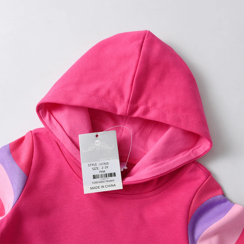 DXTON conjunto infantil de algodón con sudadera y vestido mariposa - imagen 3