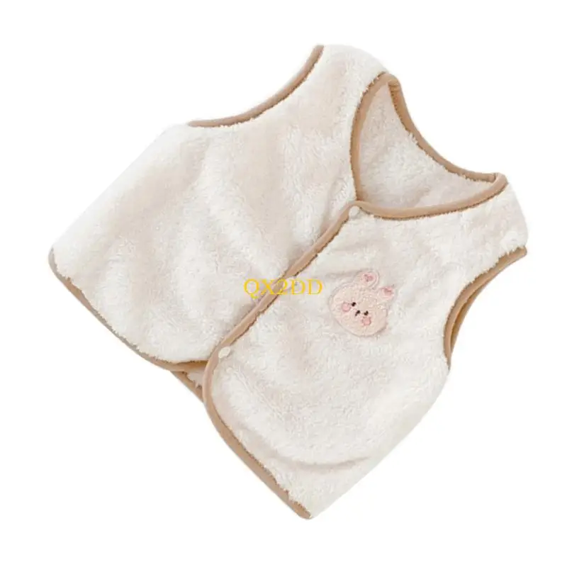 QX2D Chaleco de felpa infantil cálido para otoño e invierno unisex - imagen 2