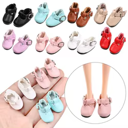 Zapatos para muñecas de cuero sintético multicolor