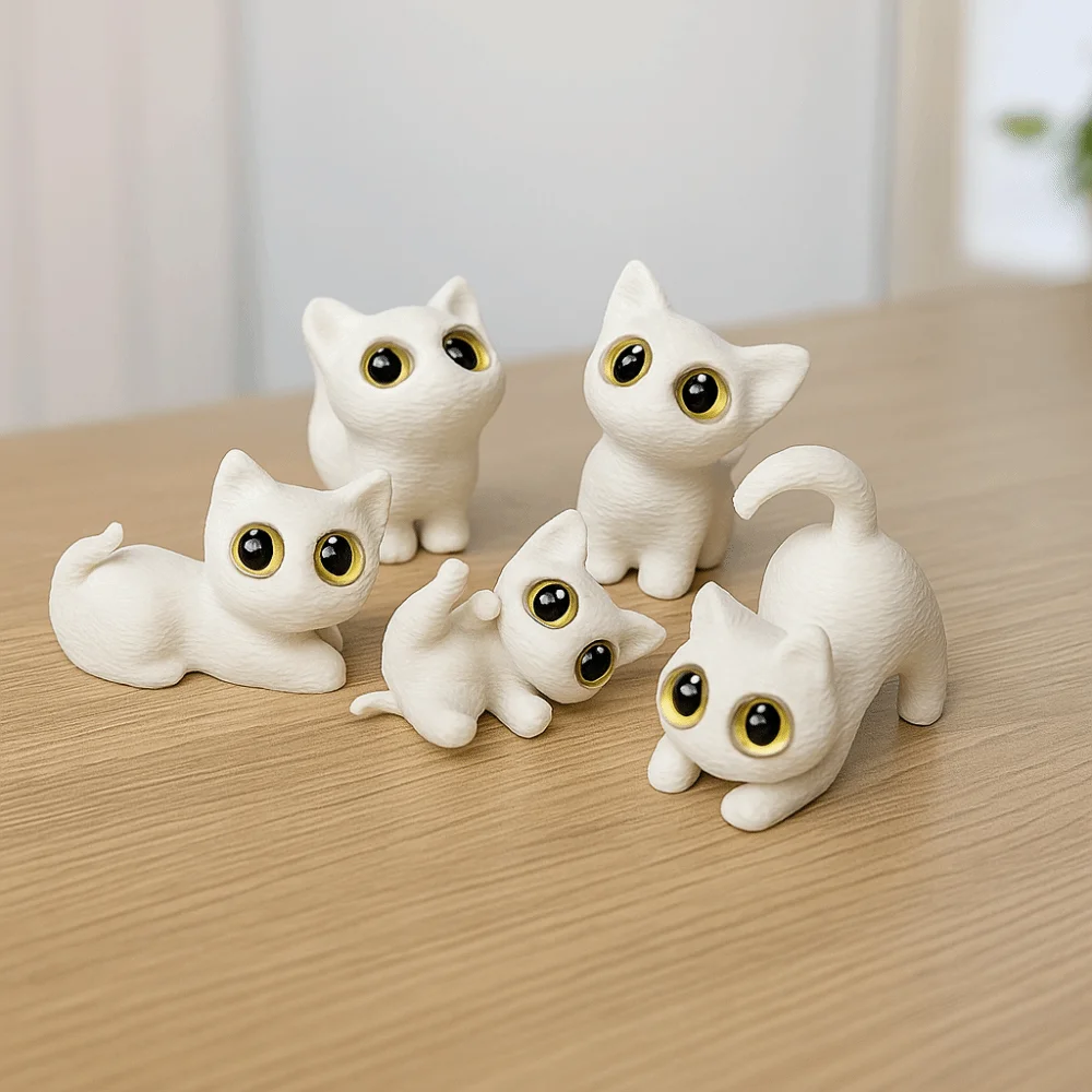 Figura de gato de Halloween artesanal 3D para coleccionar - imagen 2