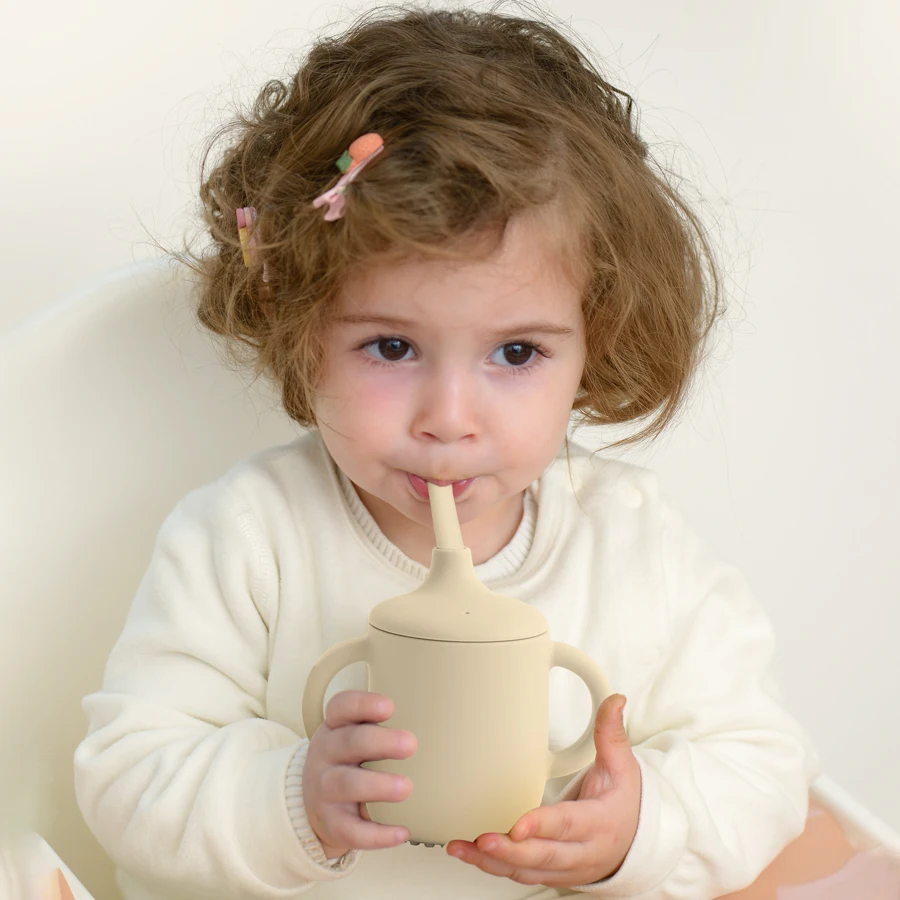Taza con pajita de silicona sin BPA para niños a prueba de fugas - imagen 5