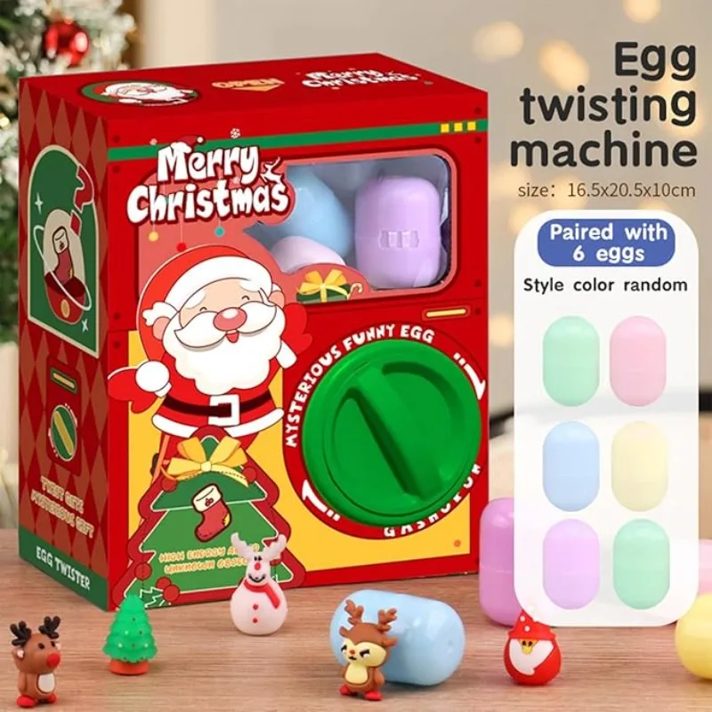 Huevo giratorio de madera con reno – Juguete navideño para niños - imagen 2