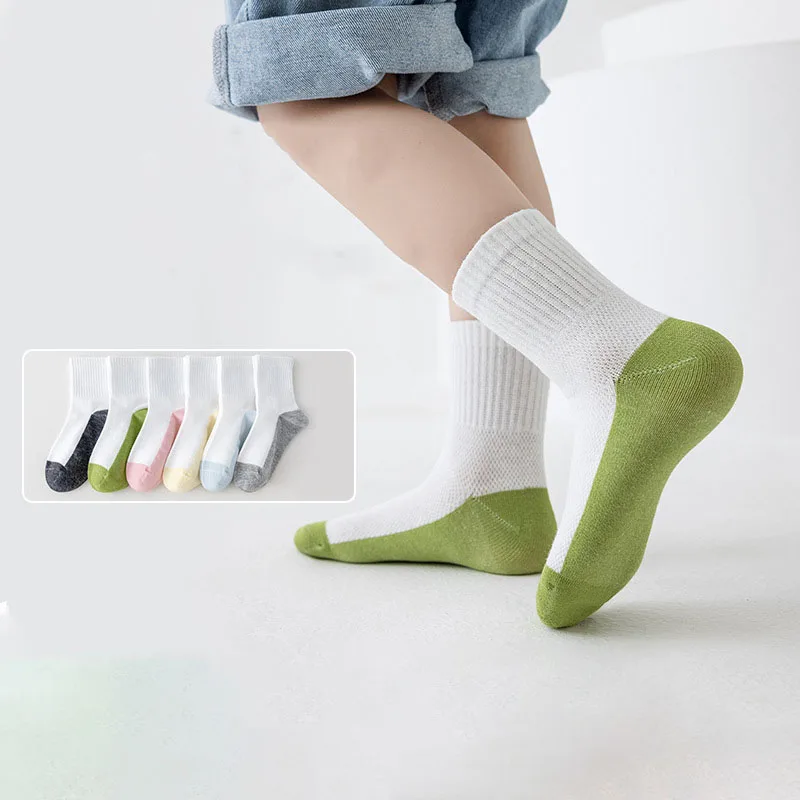 Calcetines de verano en malla para niños y niñas, ventilación