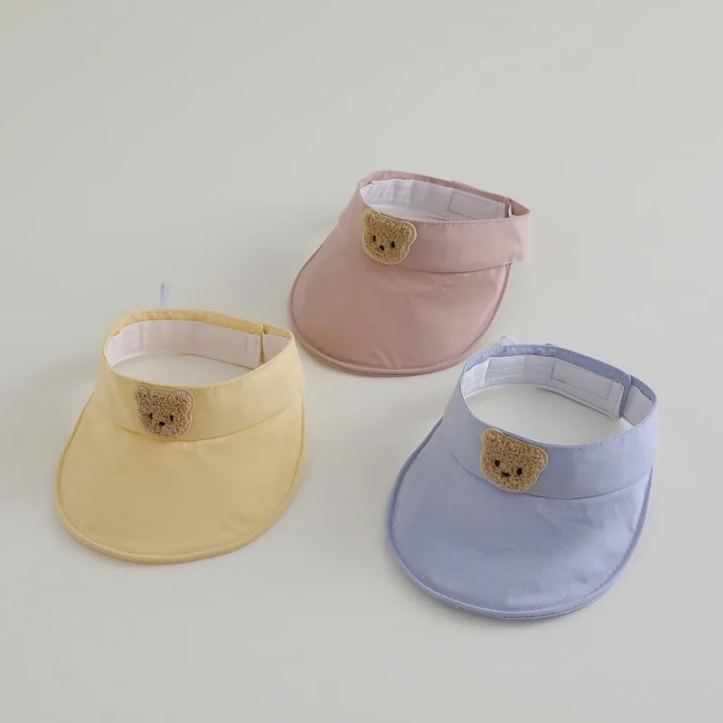 Gorra de bebé transpirable con oso, visera solar y parte abierta - imagen 4