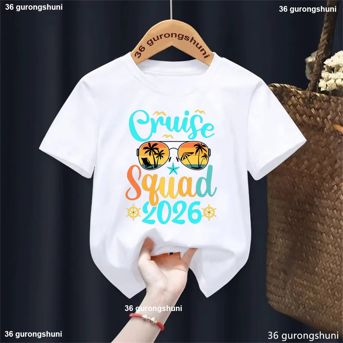 Camiseta manga corta niños – Cruise Squad verano con estampado