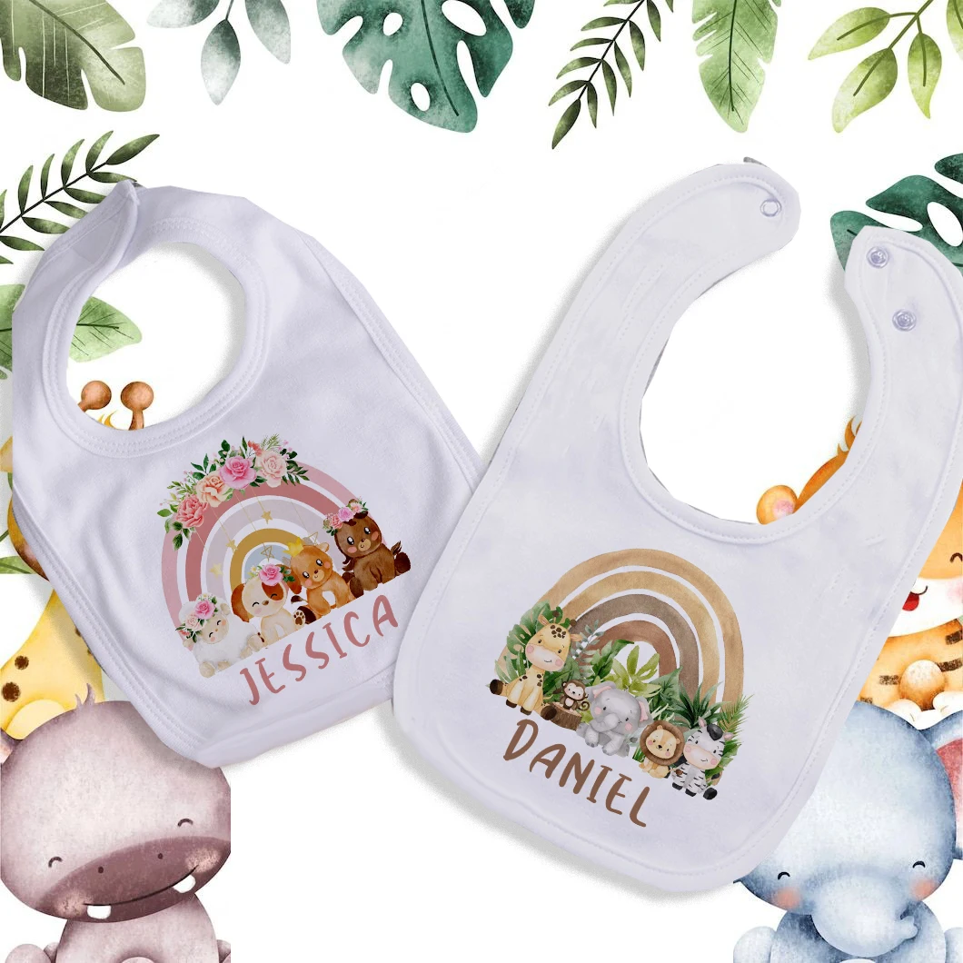 Babero personalizado con nombre para bebé – Algodón suave premium - imagen 3