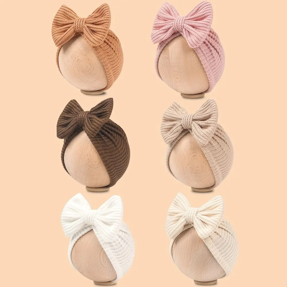 Gorro turbante infantil tejido elástico cálido liso otoño-invierno