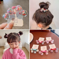 Coleteros elásticos coloridos con estampado de frutas para niña