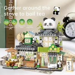 Set bloques de construcción Panda Tea House urbano plegable