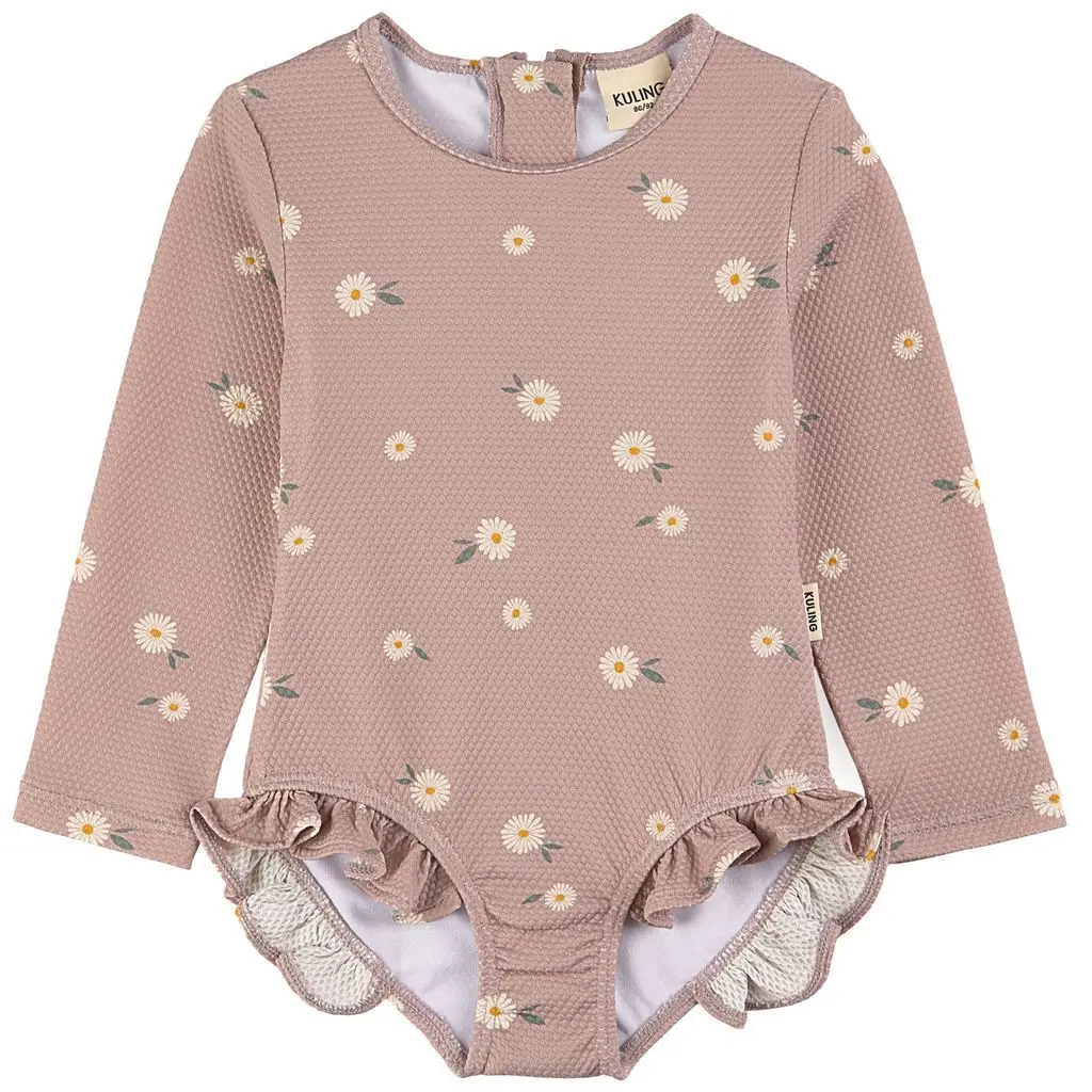 Traje de baño KU para niña floral – conjunto a juego - imagen 4