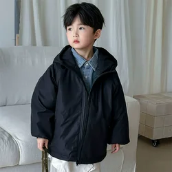 Abrigo de invierno para niños – Parka en algodón con capucha deportiva