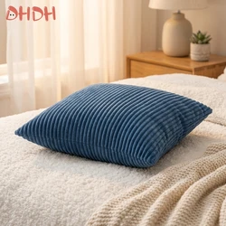 Funda de almohada en pana suave y esponjosa color liso