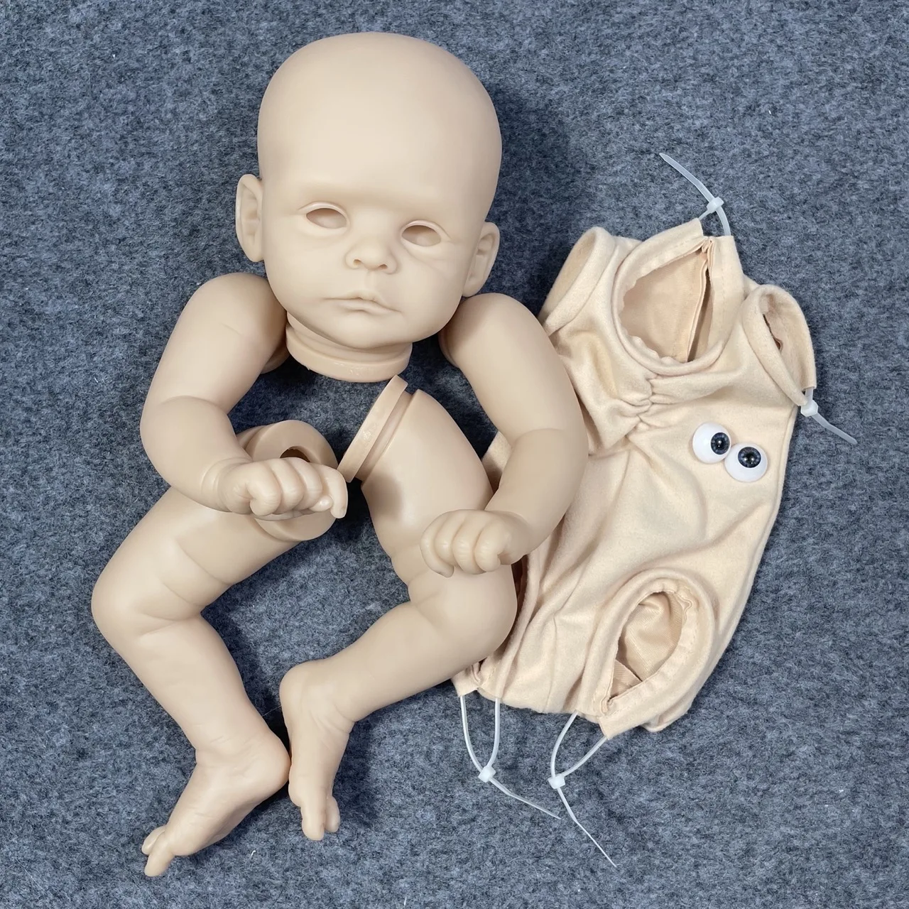 Muñeco bebé Reborn Joleen de vinilo sin pintar realista - imagen 3