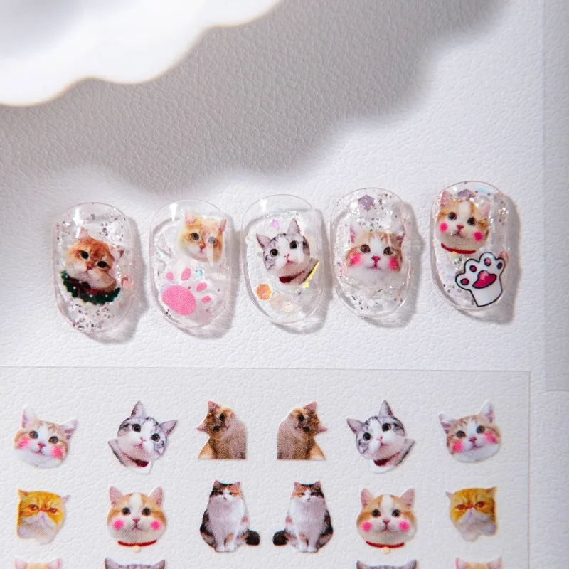 Pegatinas huellas de gato en relieve para móviles y manualidades - imagen 4
